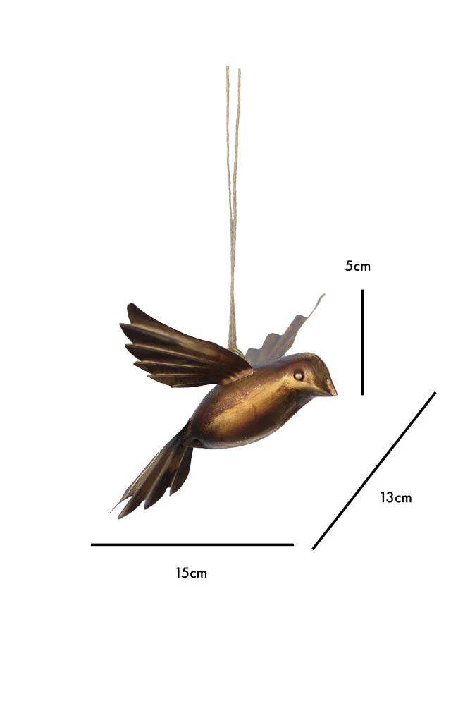 Antique Gold Bird Hanging Ornament - Image 8