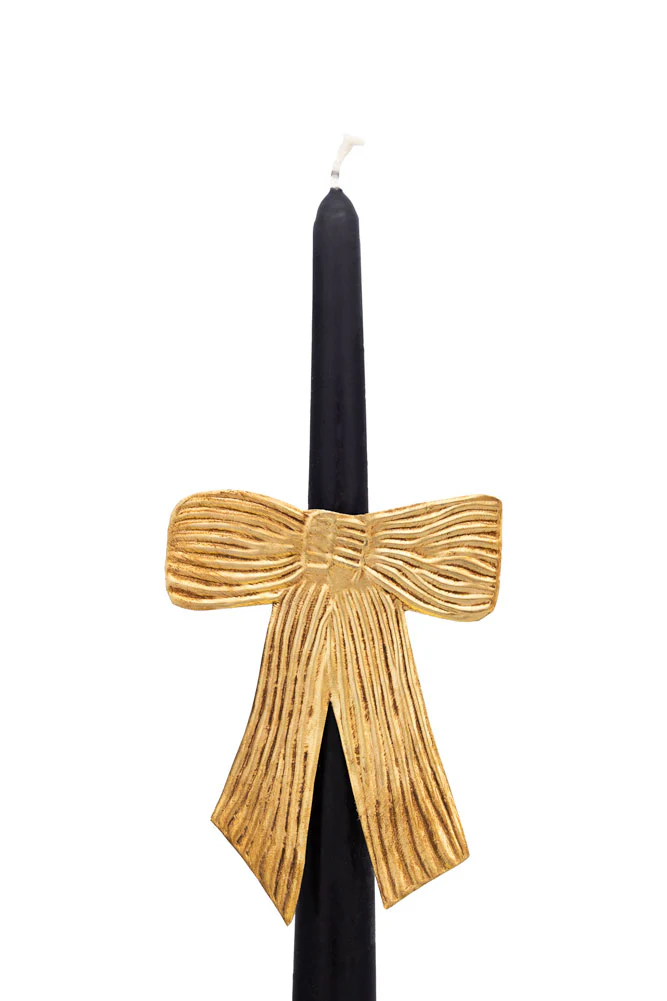 Antique Gold Bow Dinner Candle Ring - Image 5