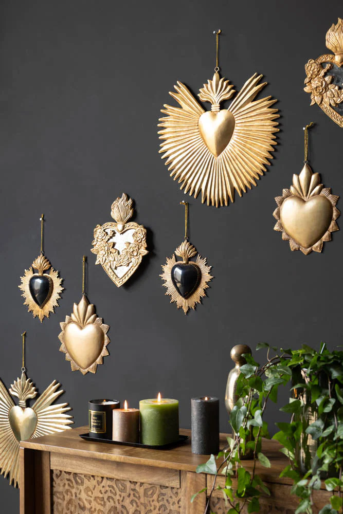 Beautiful Black Heart Star Hanging Ornament - Image 4