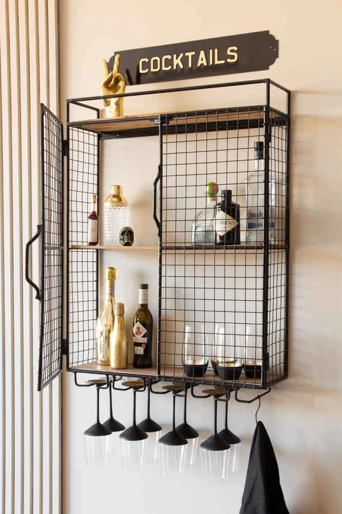 Industrial Wine Wall Shelving Unit - Image 3