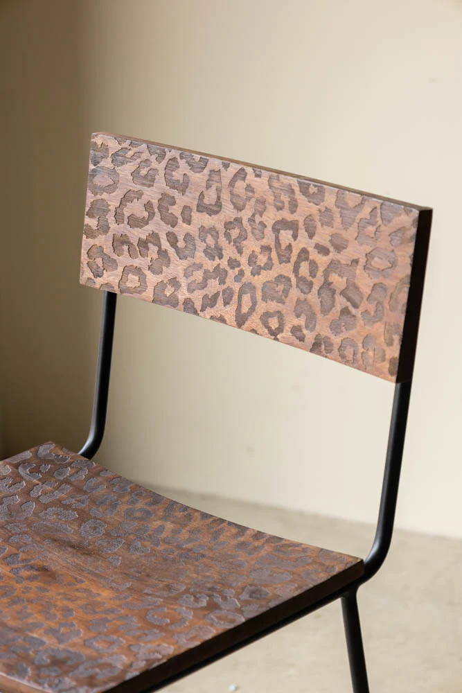 Natural Leopard Love Bar Stool - Image 12
