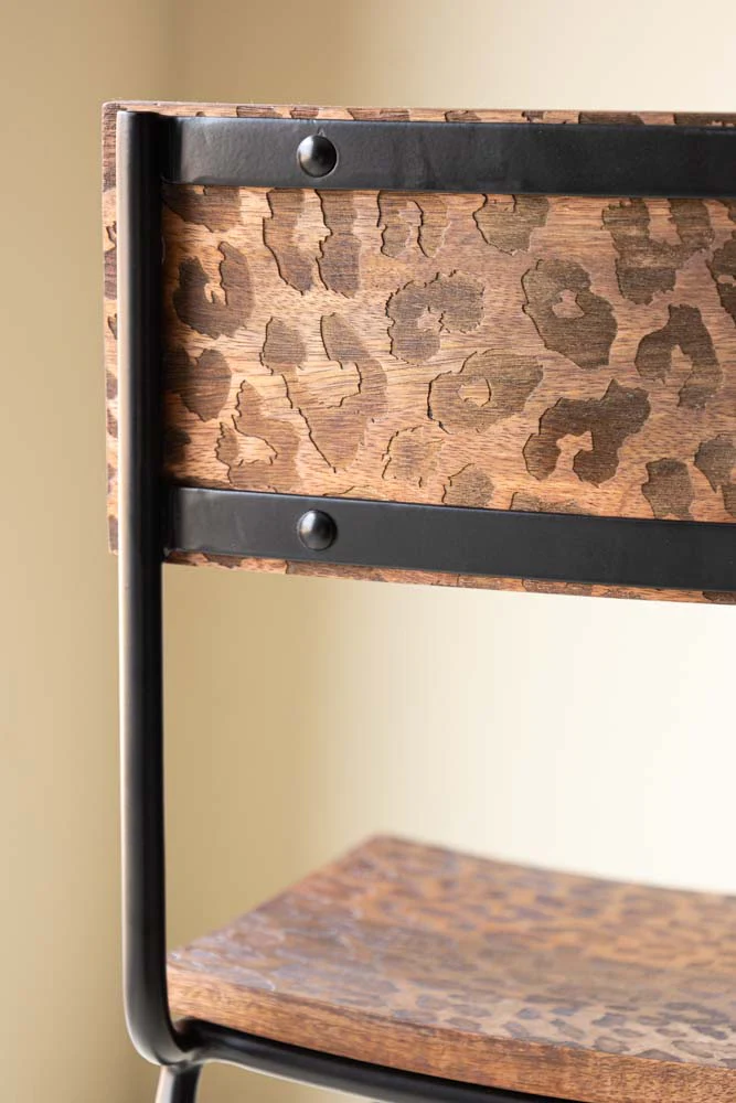Natural Leopard Love Bar Stool - Image 14