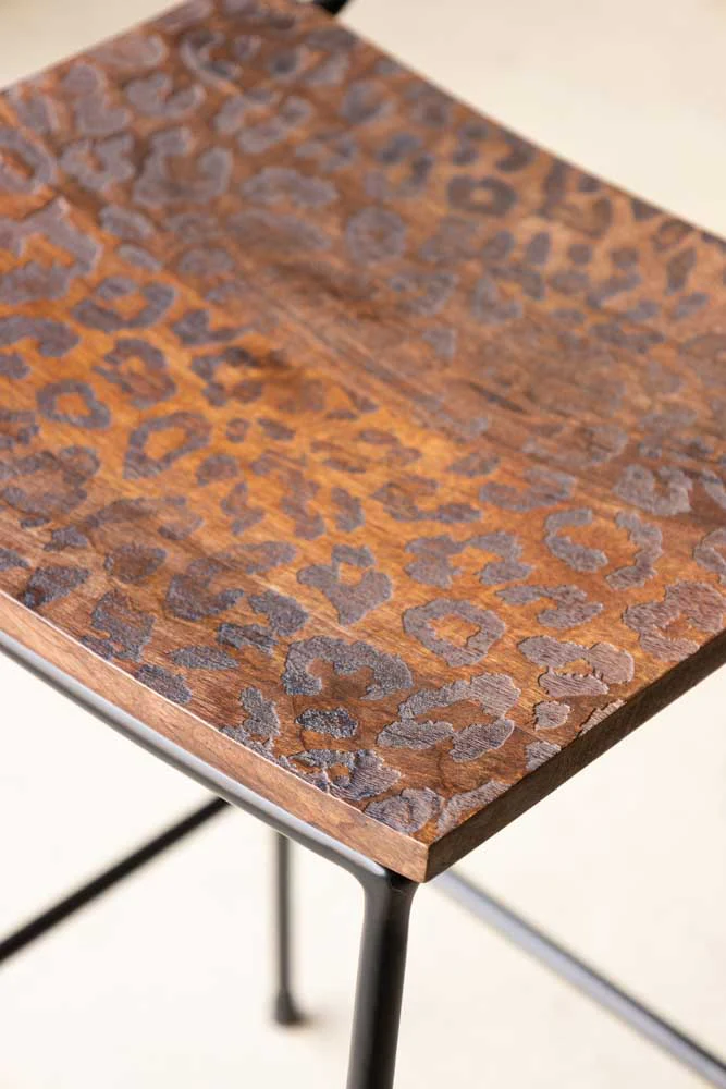 Natural Leopard Love Bar Stool - Image 16