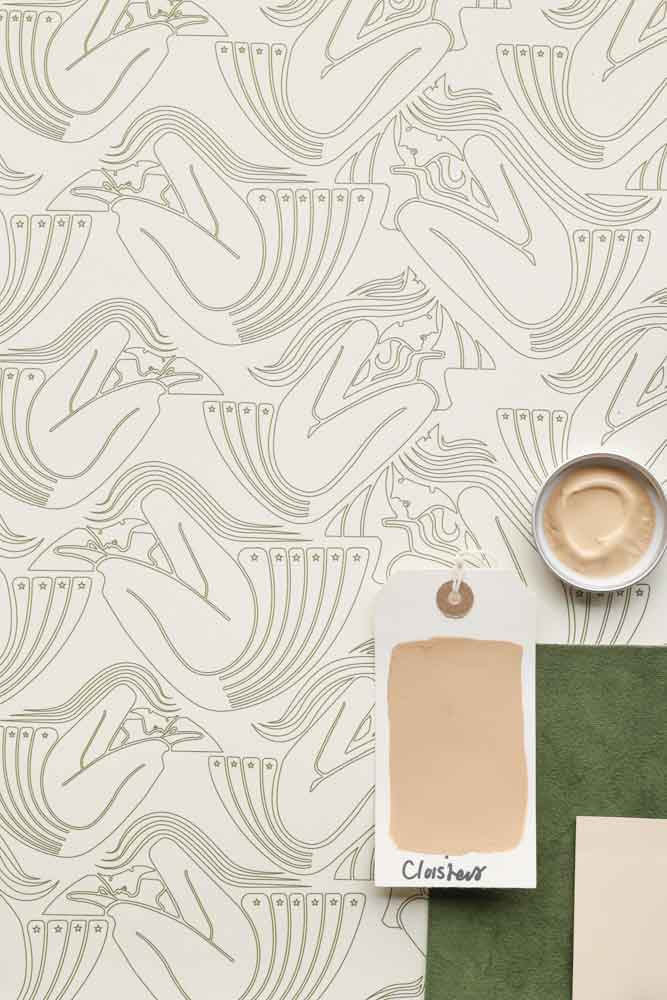 Rockett St George Deco Nymph Parchment Wallpaper - Image 15
